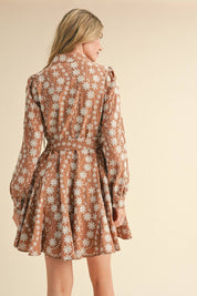 Floral Embrodiered Mini Dress