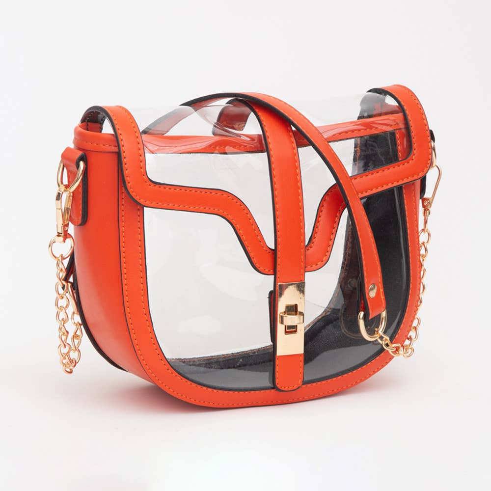 Clear Transparent Saddle Bag
: Gold