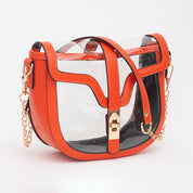 Clear Transparent Saddle Bag
: Gold