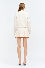 Maude Ivory Knit Skirt