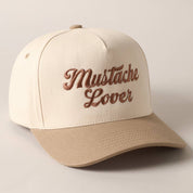 Mustache Lover Trucker Hat/ Beige