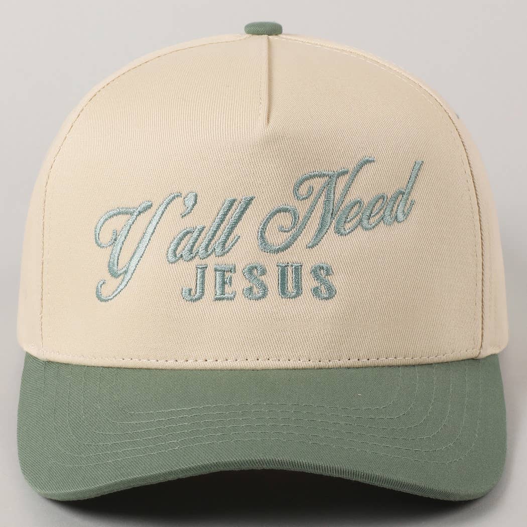 Y'all Need Jesus Embroidered Trucker Hat