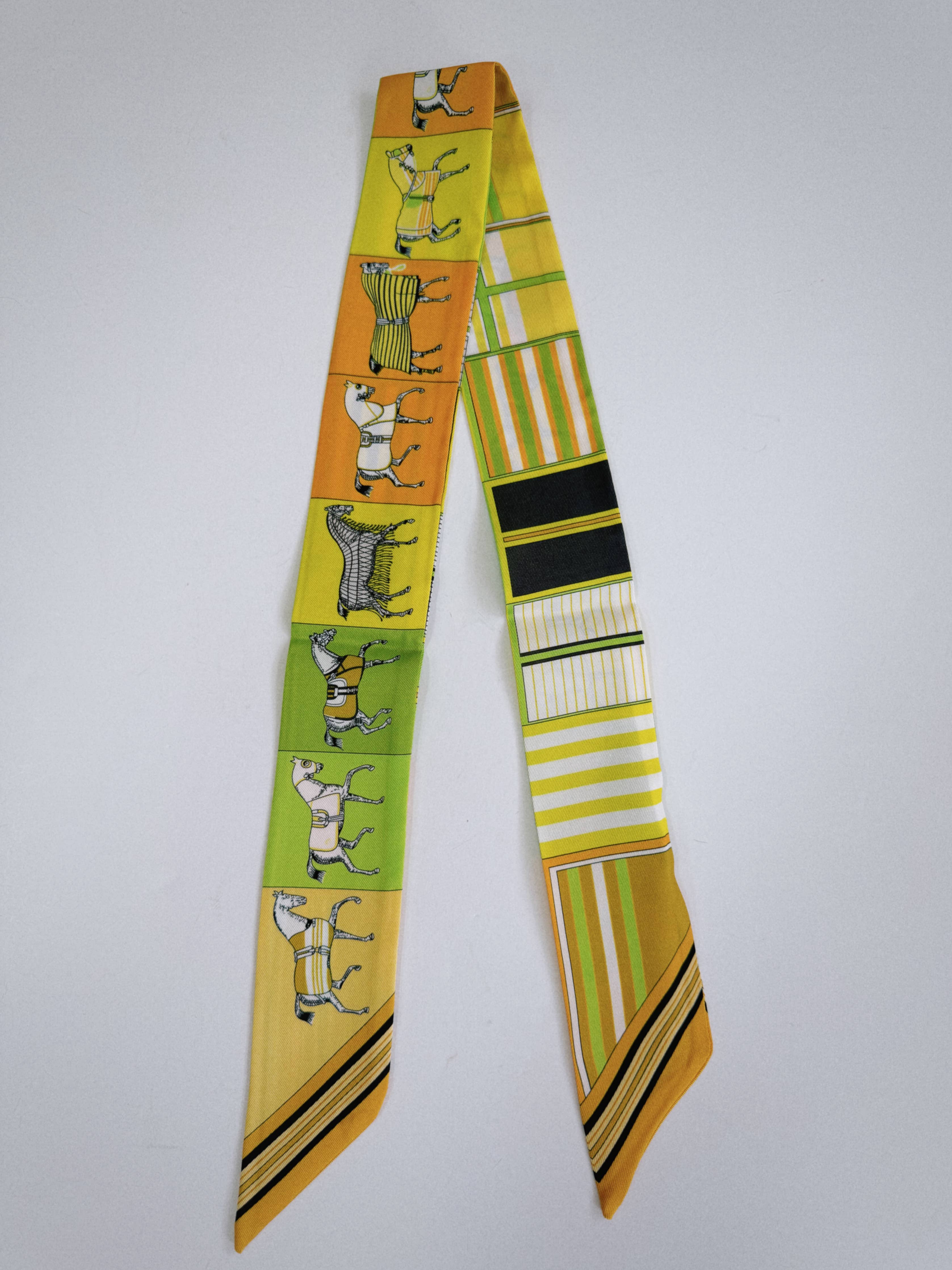 Yellow & Green Horse Scarf