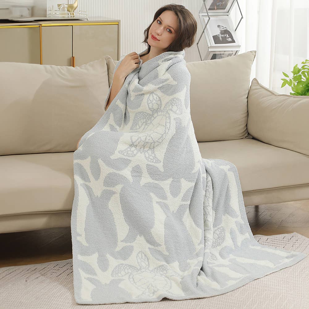 Cheetah Reversible Throw Blanket