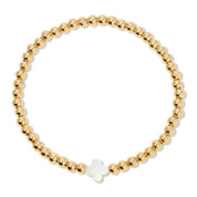 4mm Bracelet With Shell Quatrefoil Accents