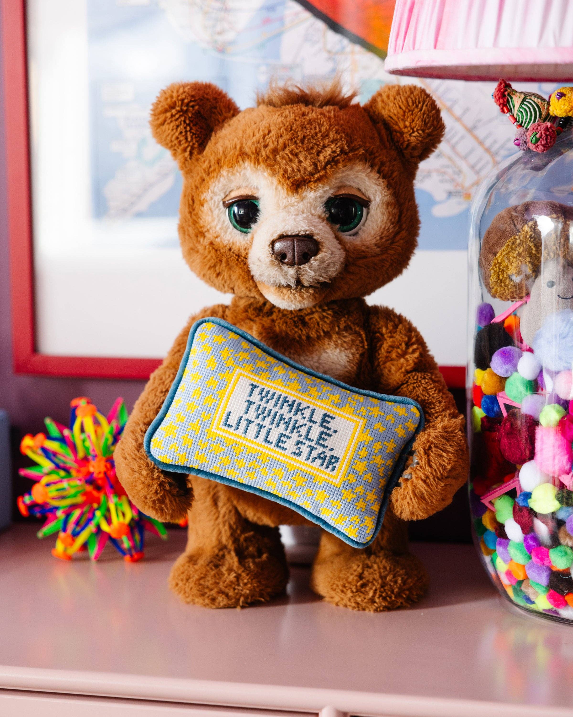 Twinkle Twinkle Mini Needlepoint Pillow