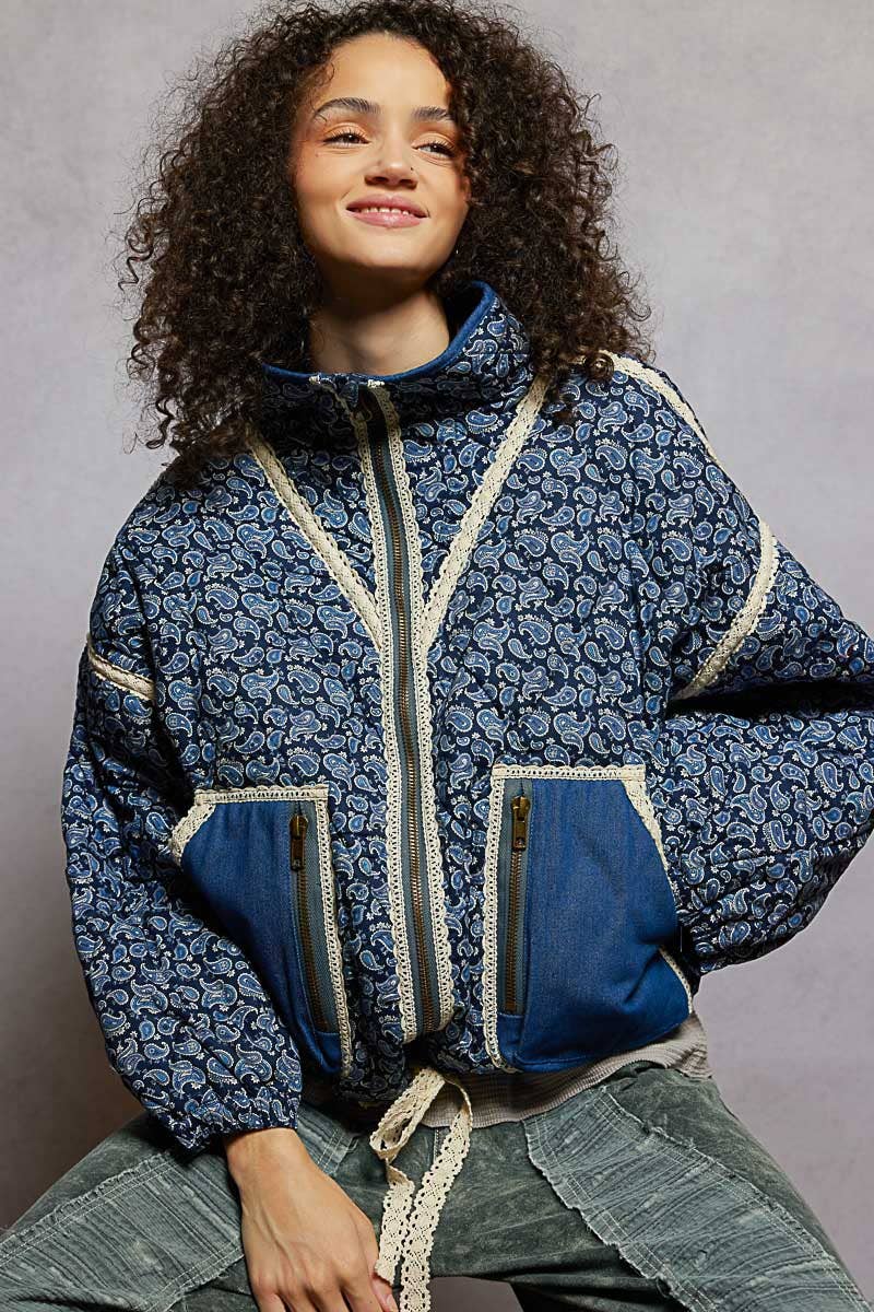 Blue Paisley Reversible Jacket