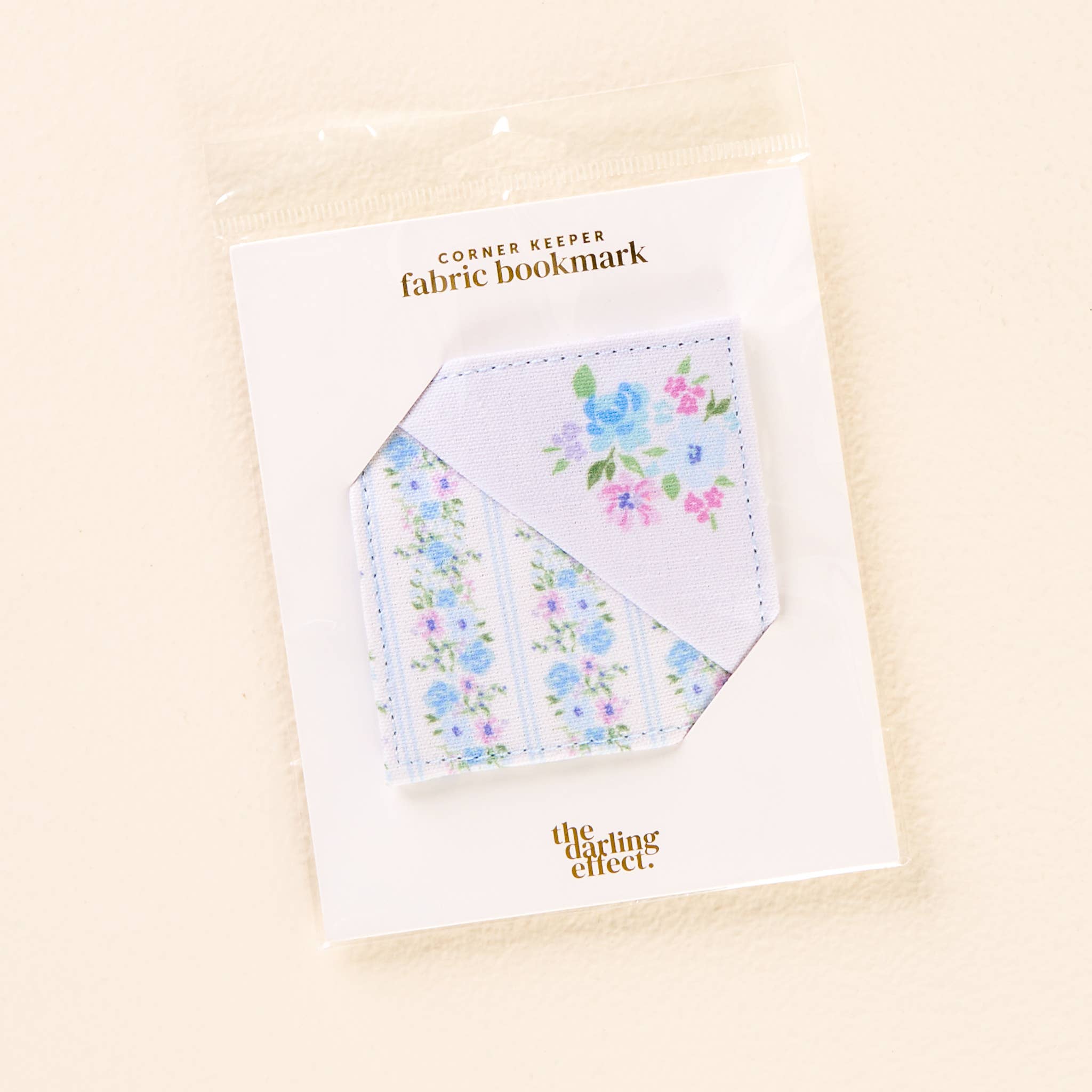 Blue Floral Fabric Bookmark