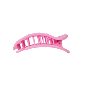 Flat Round Hair Clip | Medium | Pink Ribbon