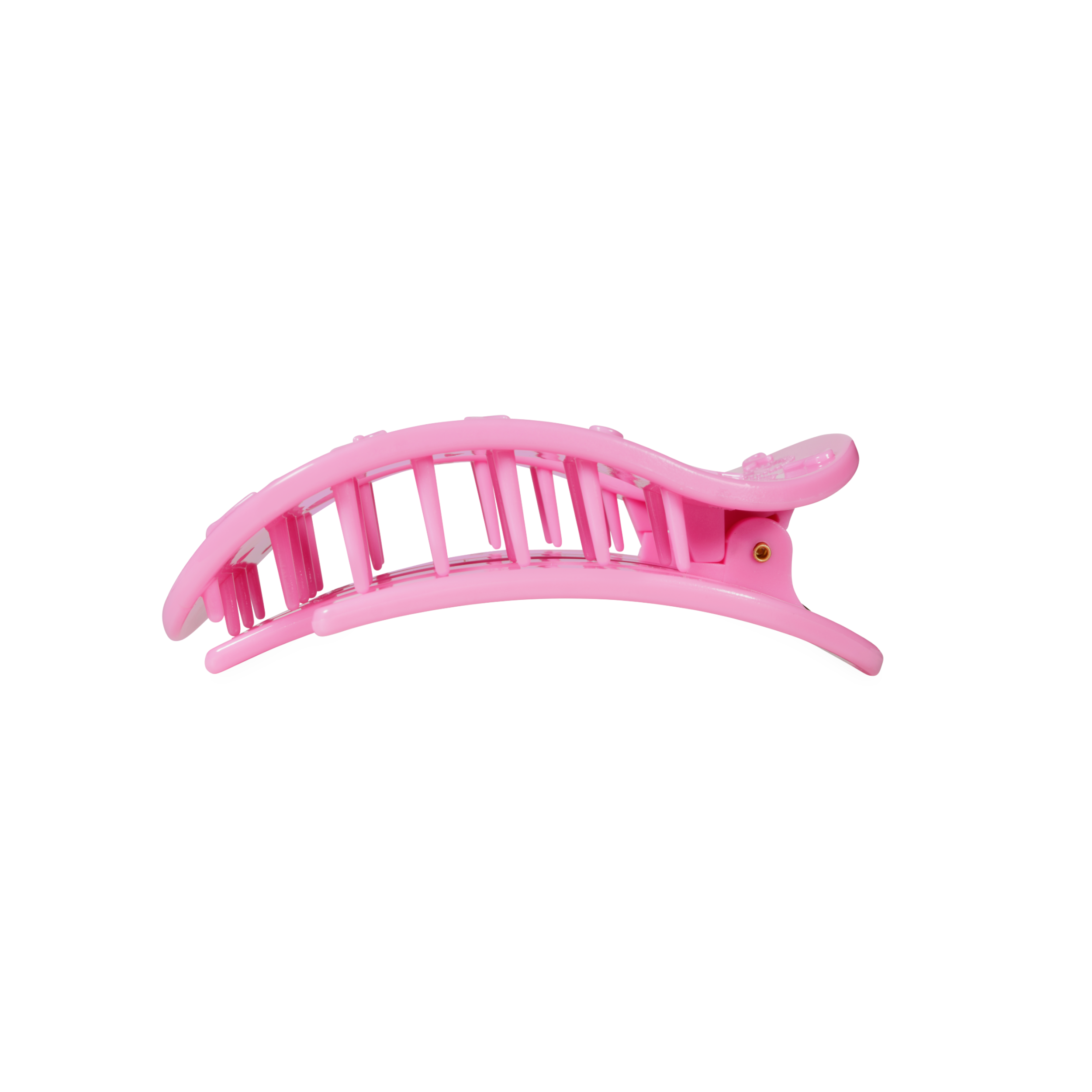 Flat Round Hair Clip | Medium | Pink Ribbon