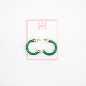 Kelly Green Small Hoop Earrings