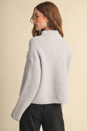 Light Blue Striped Cardigan With Buttons at Ninety Nine Boutique, view 4