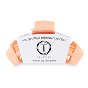 Classic Hair Clip | Large | Peach Fuzz showing claw clip with bendable teeth that spring back to shape