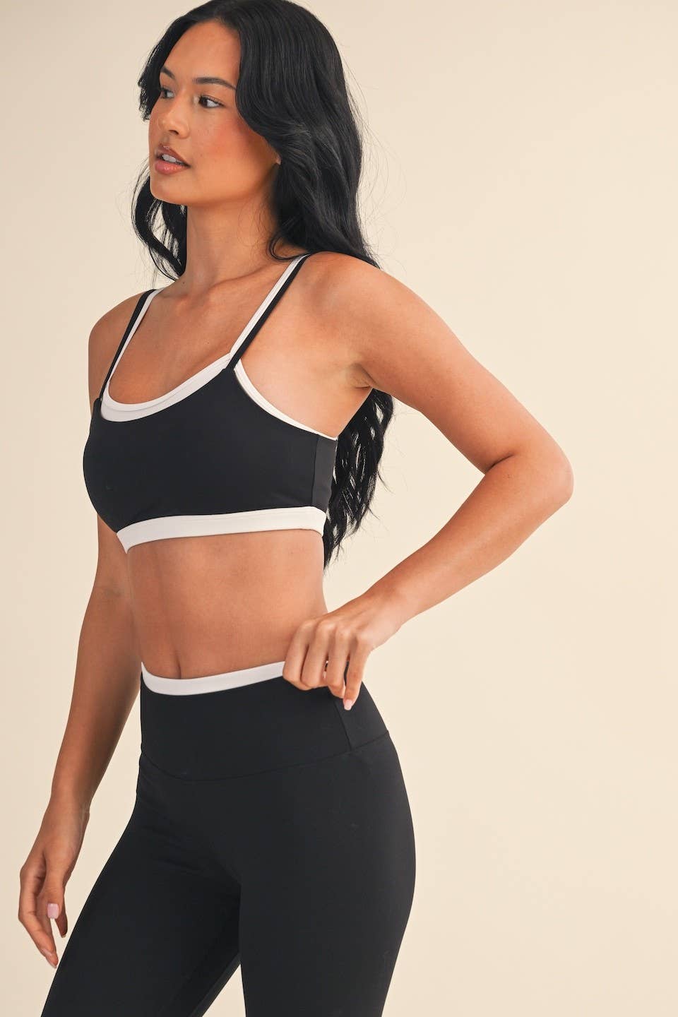 Black Double Layered Sports Bra