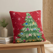 Red Christmas Tree Hook Pillow
