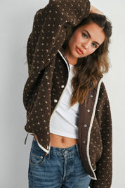 Brown Fleece Puffer Jacket