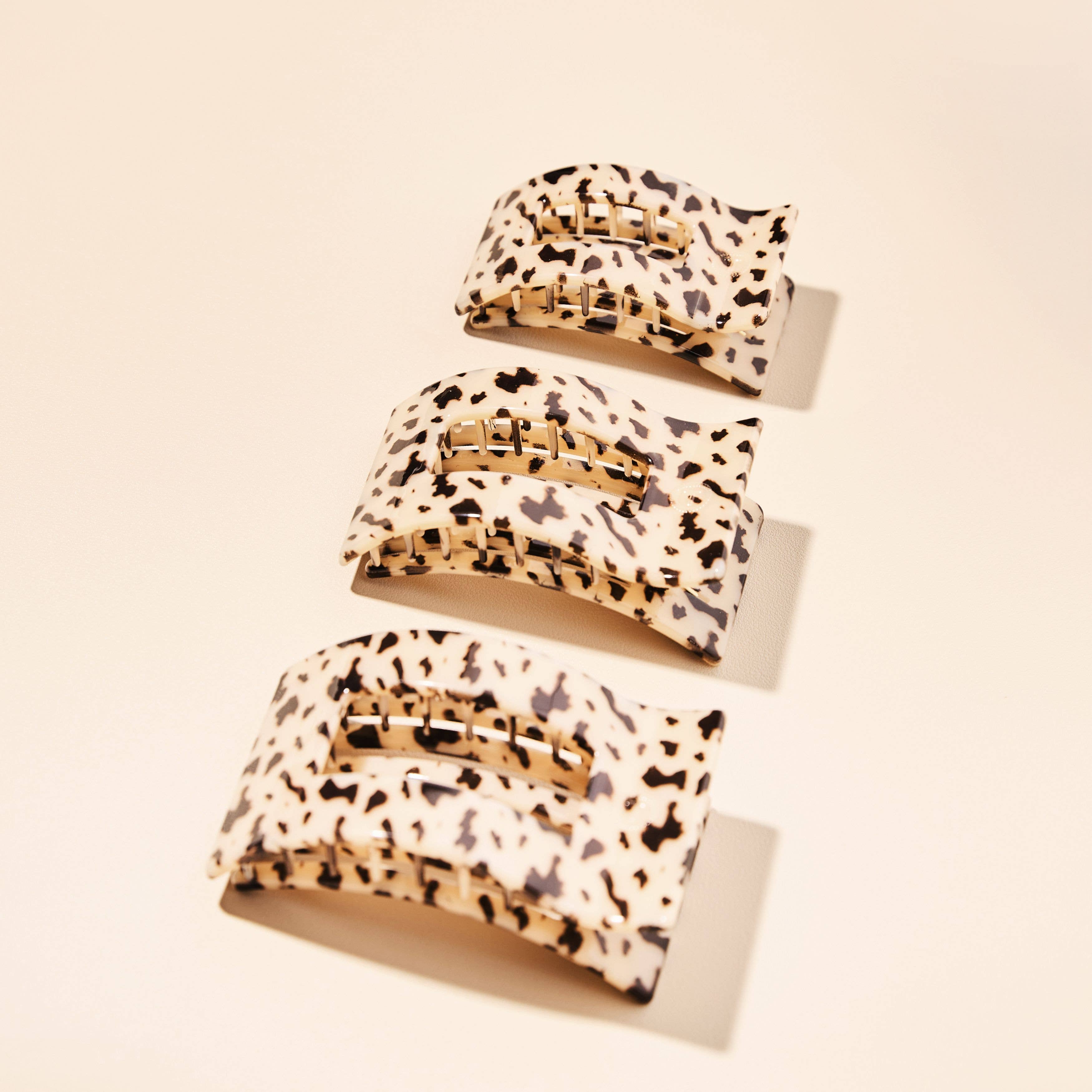 Blonde Tortoise Small Flat Rectangle Hair Clip