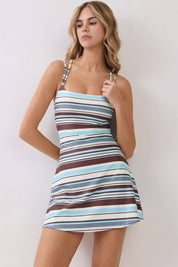 Blue Stripe Athleisure Dress
