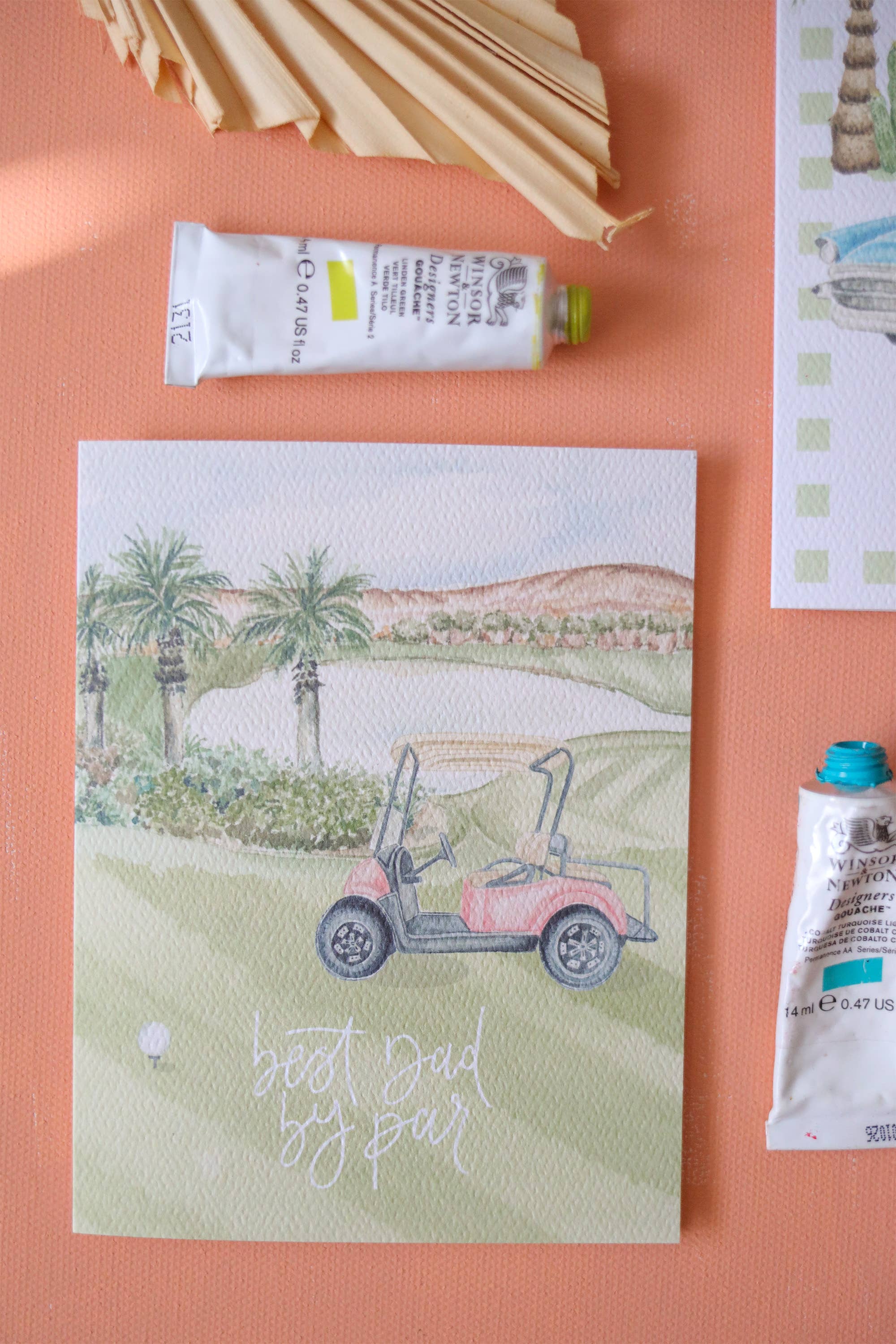 best dad by par Father's Day card