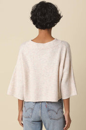 Beige Livia Boxy Cropped Cardigan