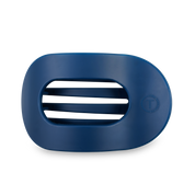 Flat Round Hair Clip | Large | Midnight Rain — rounded oval shape and bendable teeth for a secure yet gentle hold