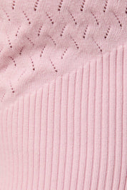 Light Pink Pointelle Top