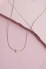 "N" ROUND SNAKE CHAIN INITIAL NECKLACE
