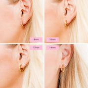 Huggie Earrings  Scarlett Hoop Gold 14mm