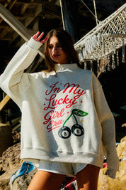 'In My Lucky Girl Era' Mockneck