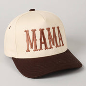 MAMA Embroidery Baseball Cap/ Brown