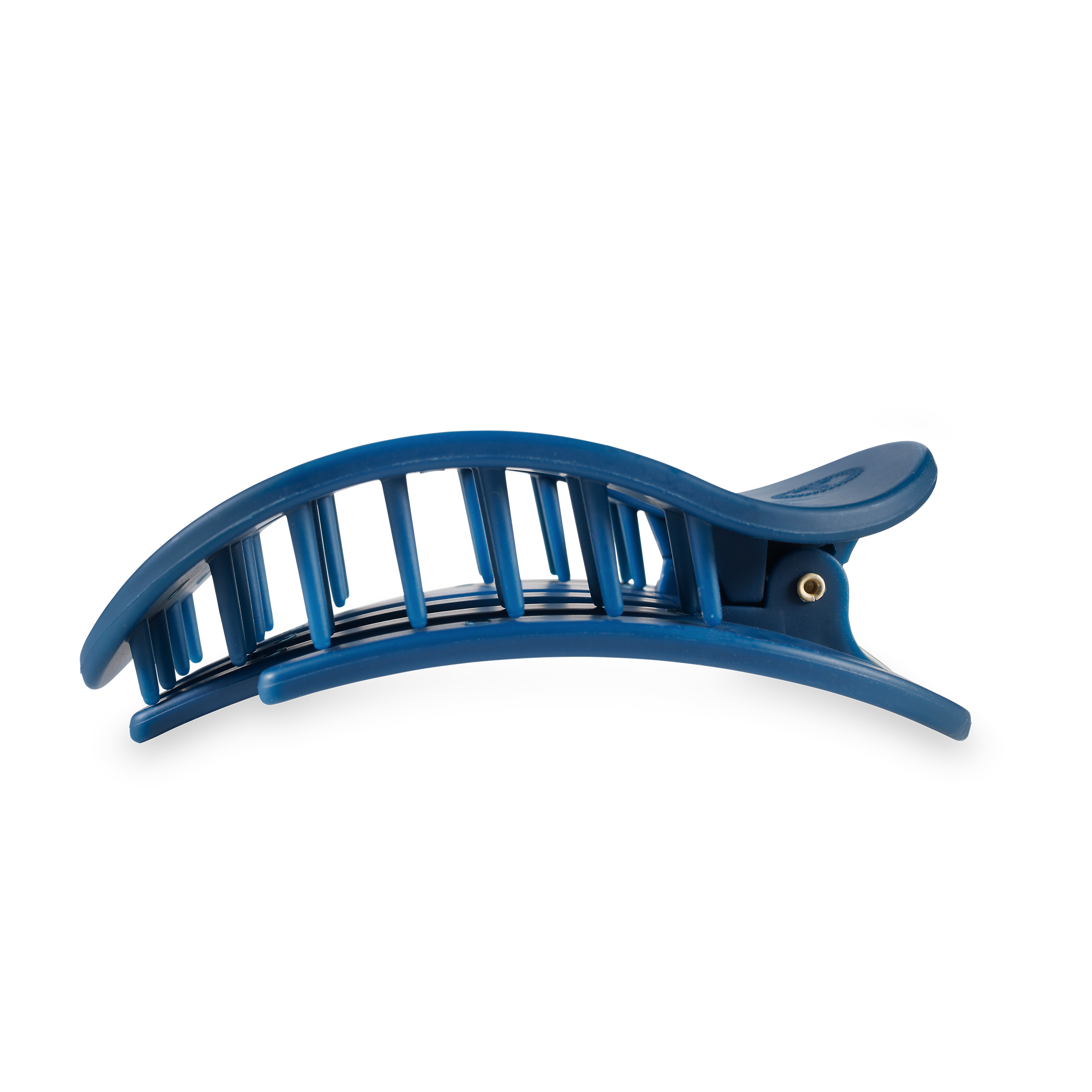 Flat Round Hair Clip | Large | Midnight Rain showing bendable teeth for a secure yet gentle hold