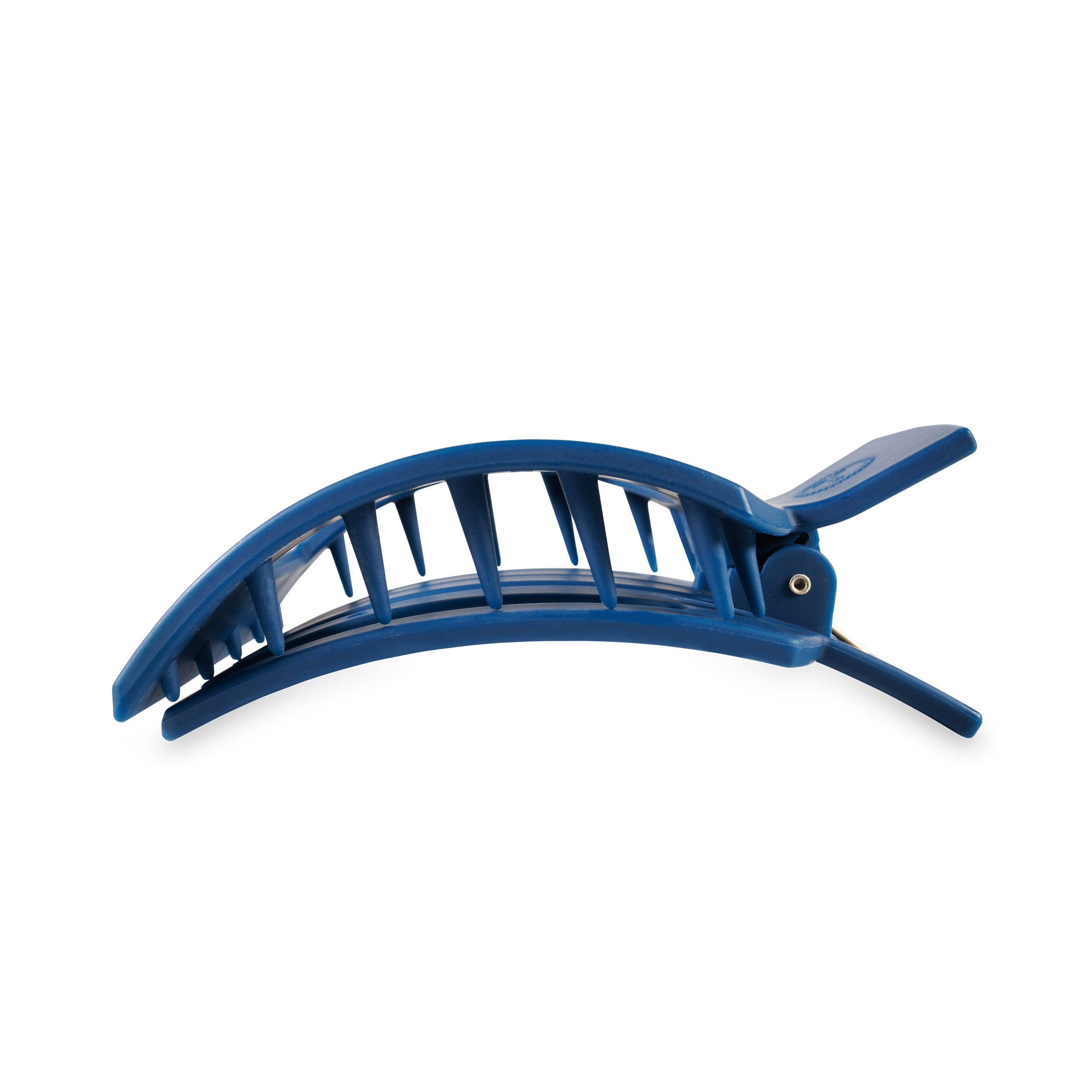 Flat Square Hair Clip | Large | Midnight Rain showing bendable teeth for a secure yet gentle hold
