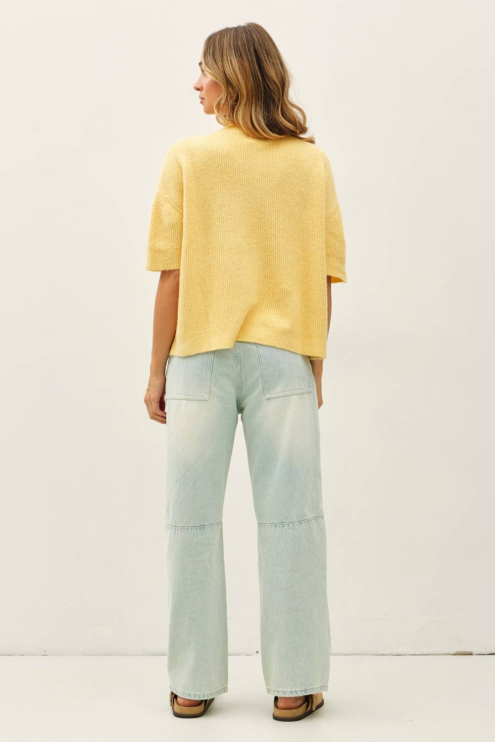 Yellow Short Sleeve Cardigan