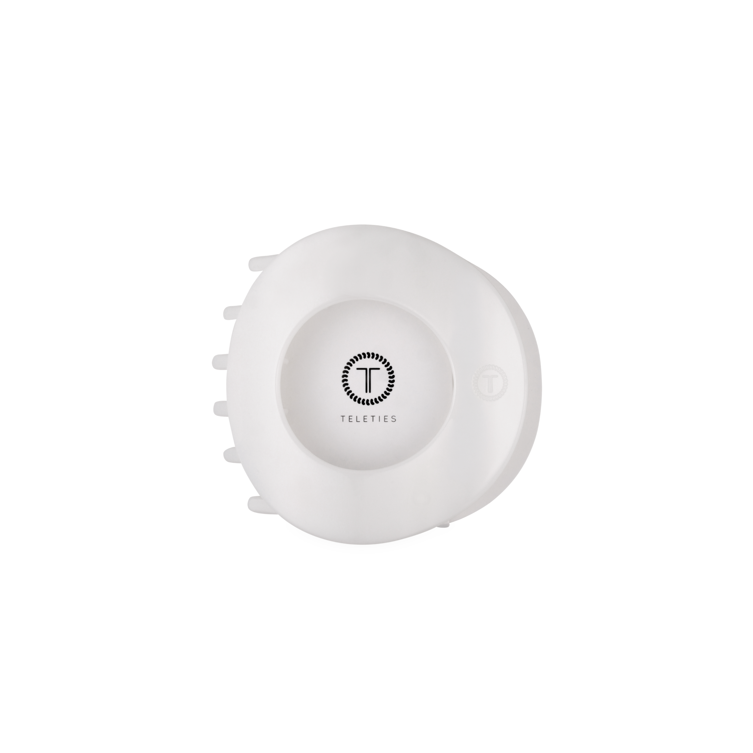 Flat Circle Hair Clip | Medium | Coconut White