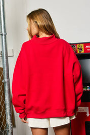 Red & Pink Gingham Jesus Mockneck