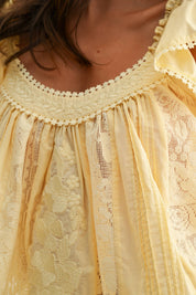 Yellow Lace Blouse