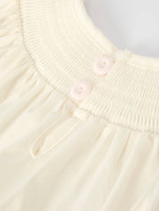 Christmas Girl's Romper with Red Bow Details