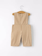 Stripe Smocked Cross Boys' Romper