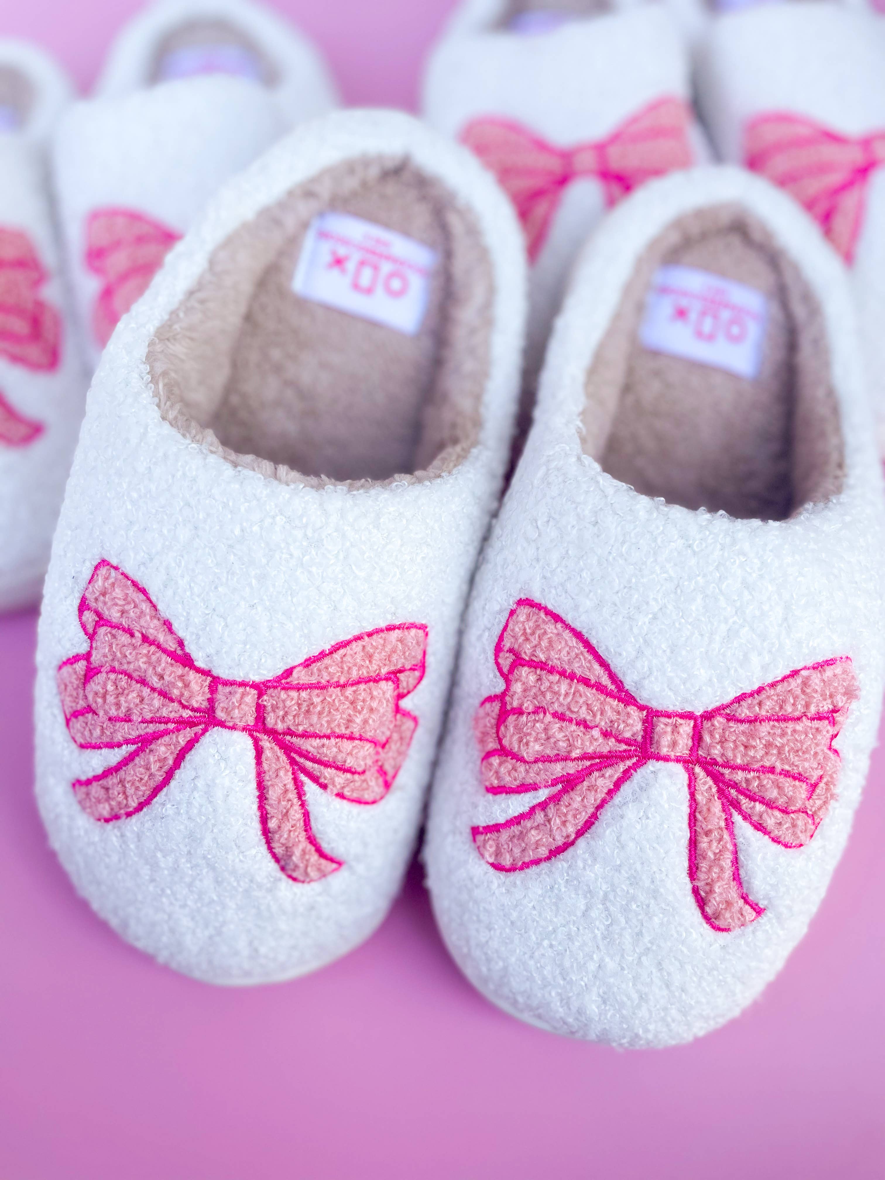 Blue Bow Slippers