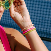 Spiral Hair Coils | Small | Tropical Punch showing solid vivid hot pink