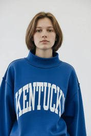 Blue Kentucky Reversible Mockneck — mockneck and drop shoulder