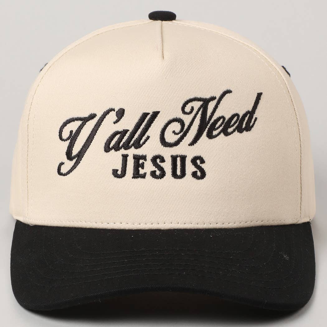 Y'all Need Jesus Embroidered Trucker Hat