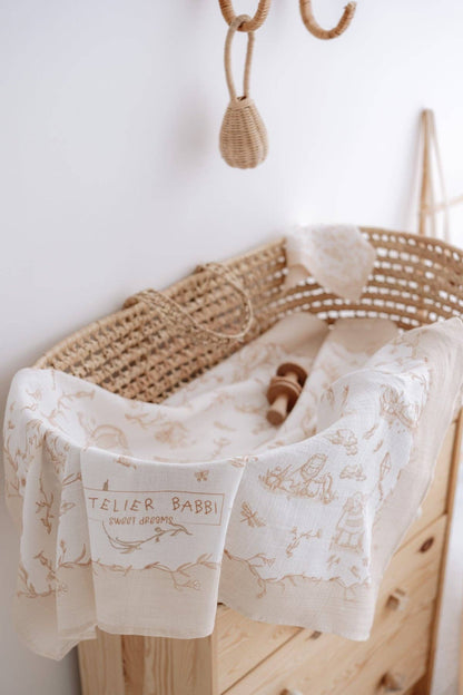 Beige Muslin Baby Blanket