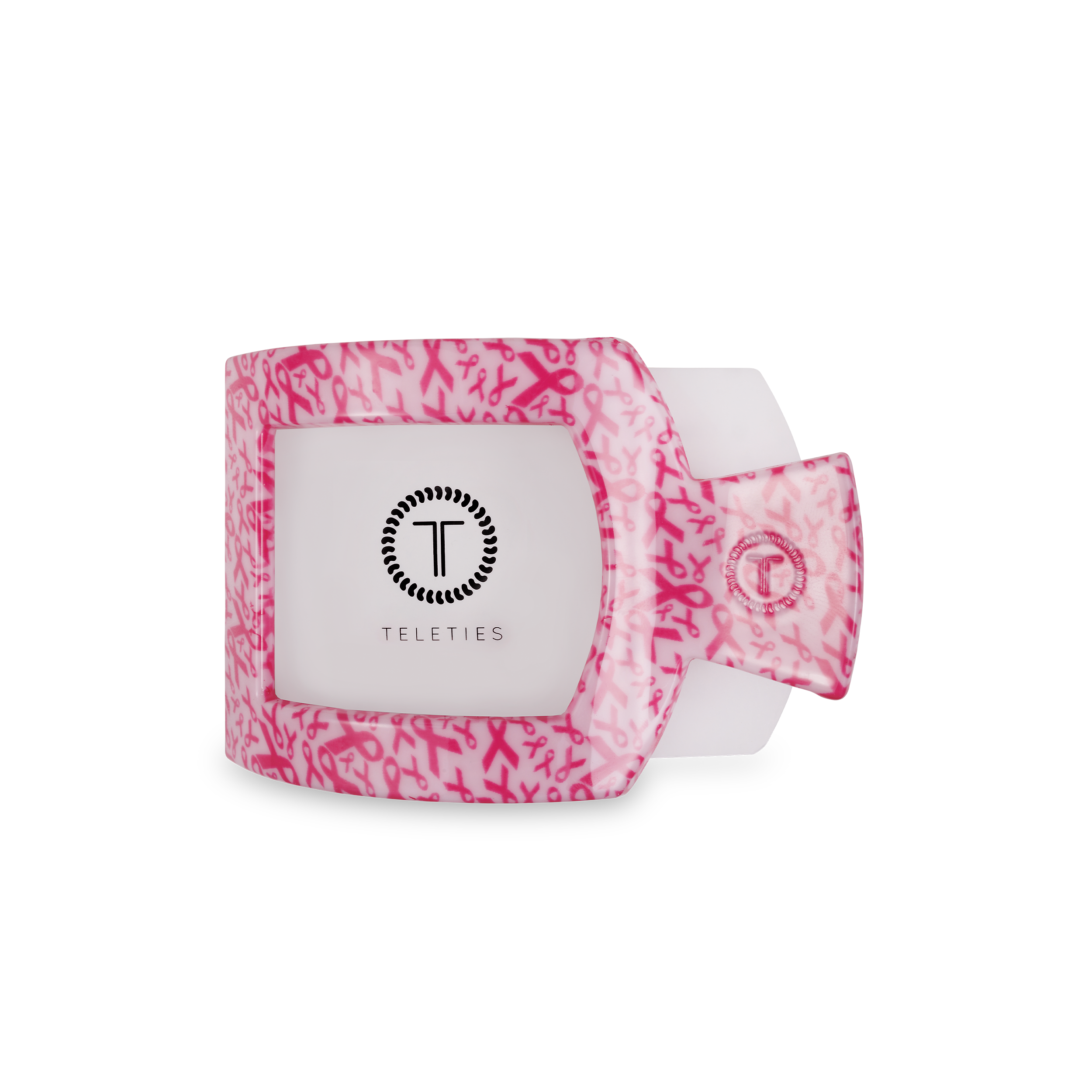 Flat Square Hair Clip | Medium | Wrapped in Ribbons showing squared shape
