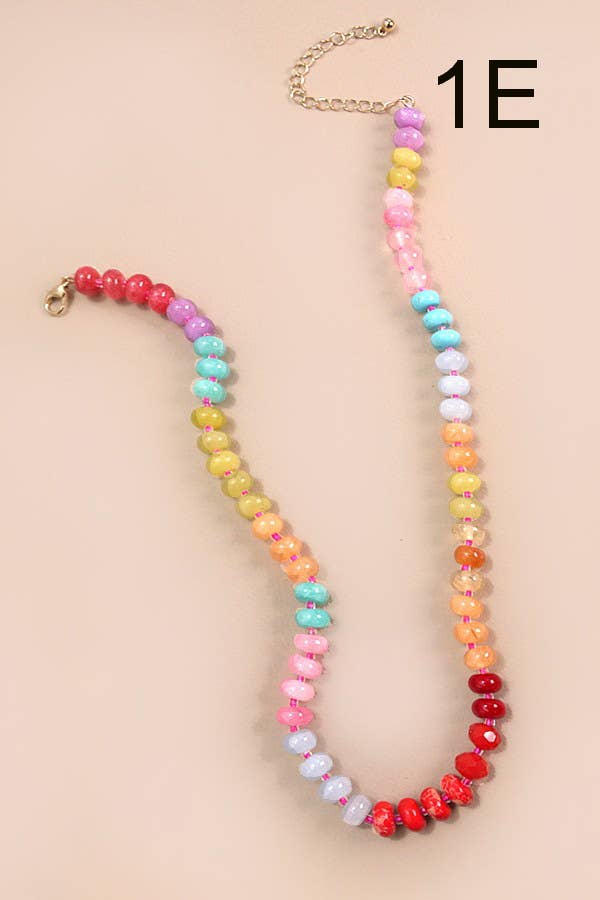 Rainbow Beaded Necklace