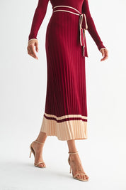 Burgundy Midi Sweater Dress
