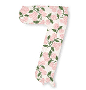 Pink Hydrangea Numbered Foil Balloon