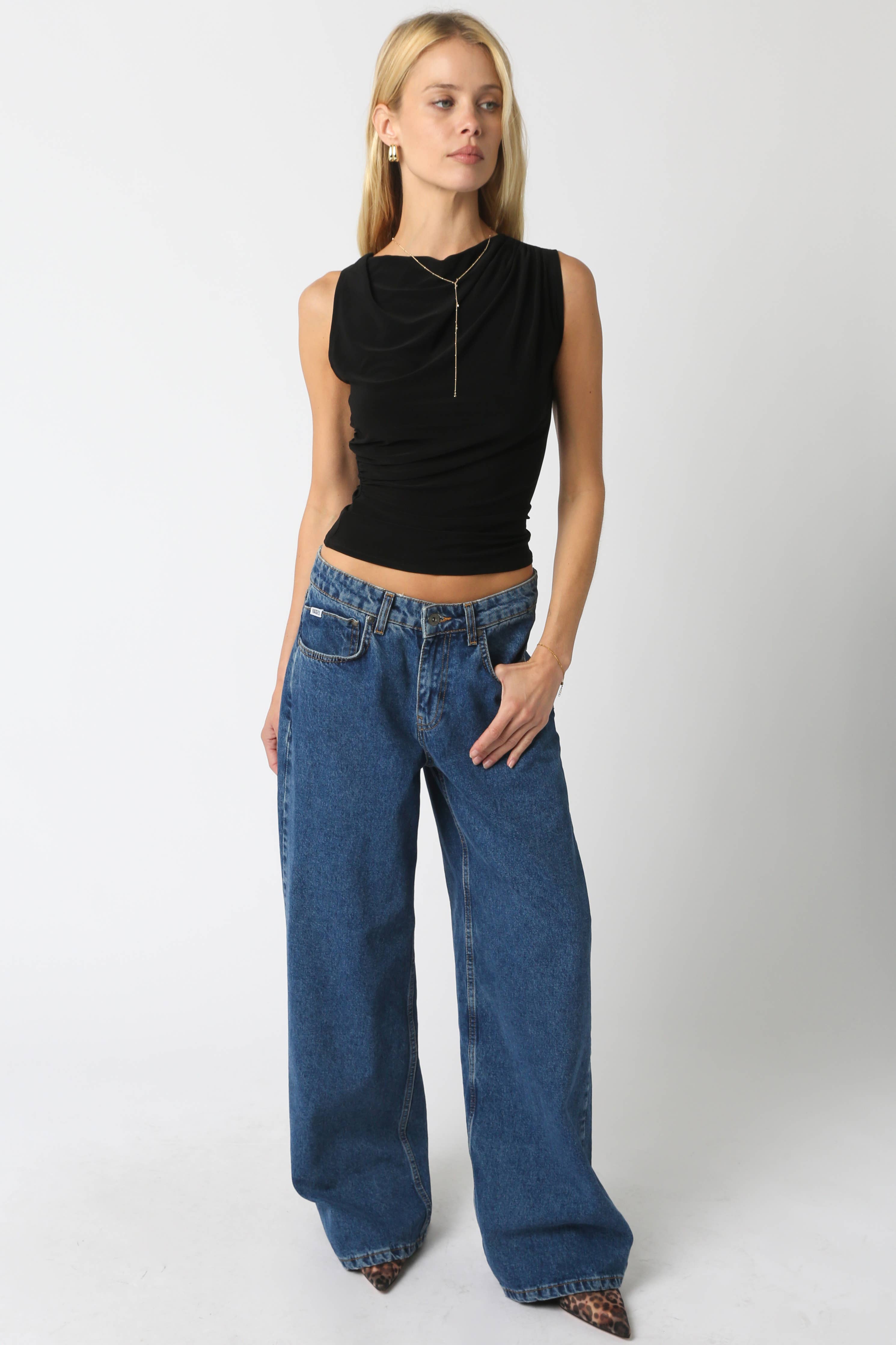 Black Sleeveless Top