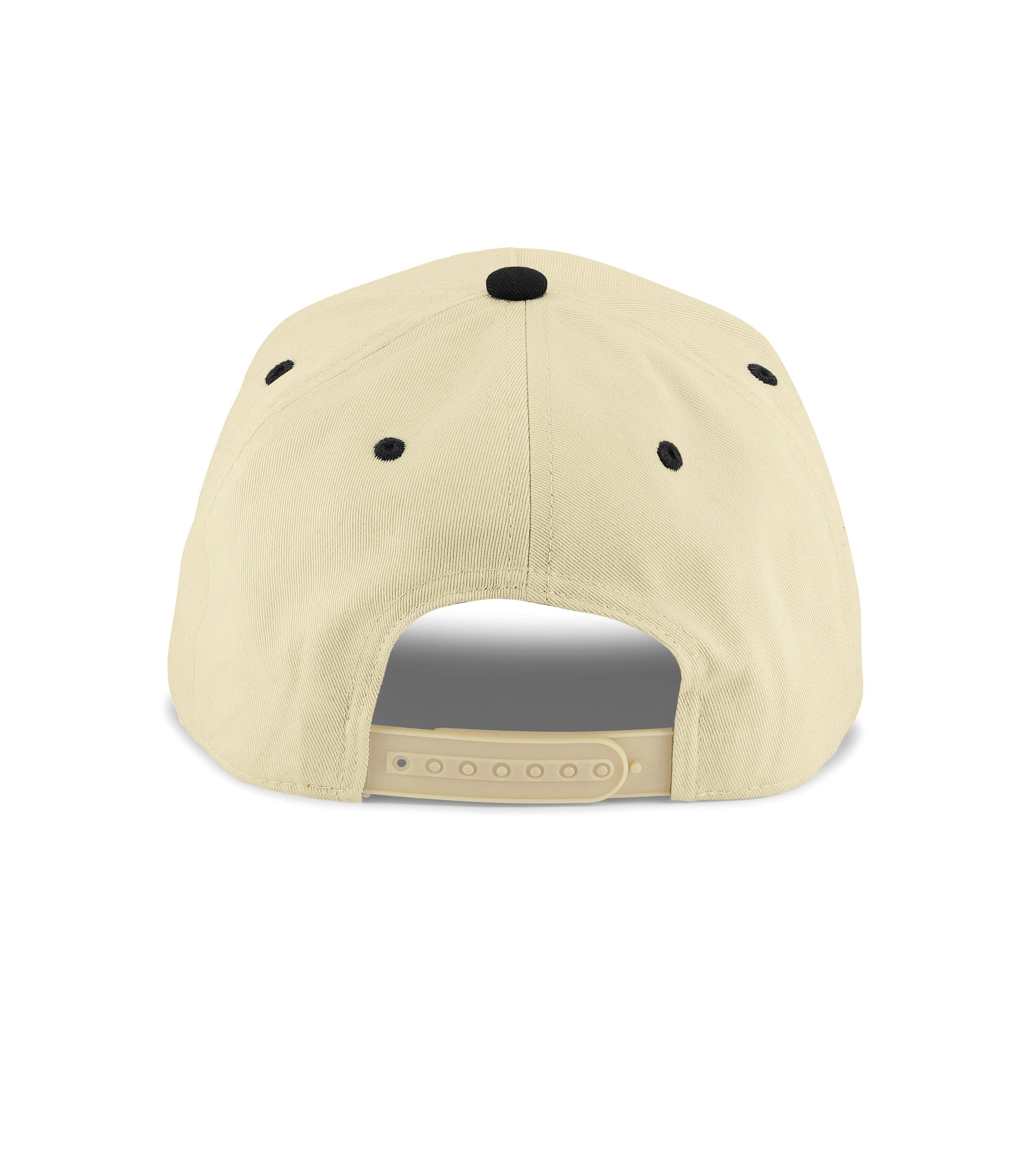 Cream & Black Dad Snapback