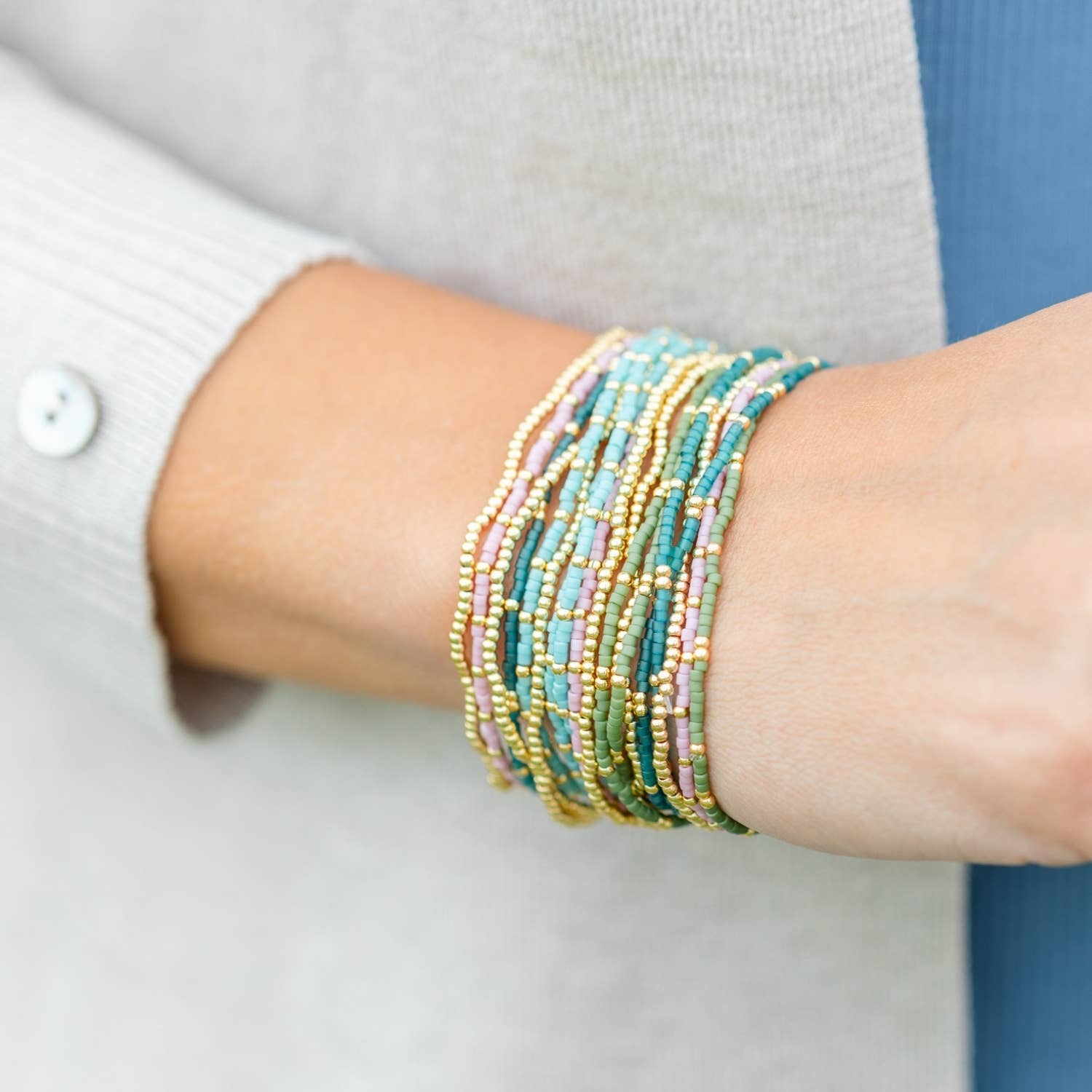 Miyuki Delica Stretch Bracelet - Assorted